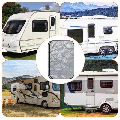 Солнцезащитный козырек для двери автодома Утолщенный боковой солнцезащитный козырек Защитная крышка Складной солнцезащитный козырек для приватности 15,94x25 дюймов Блокировка света УФ и