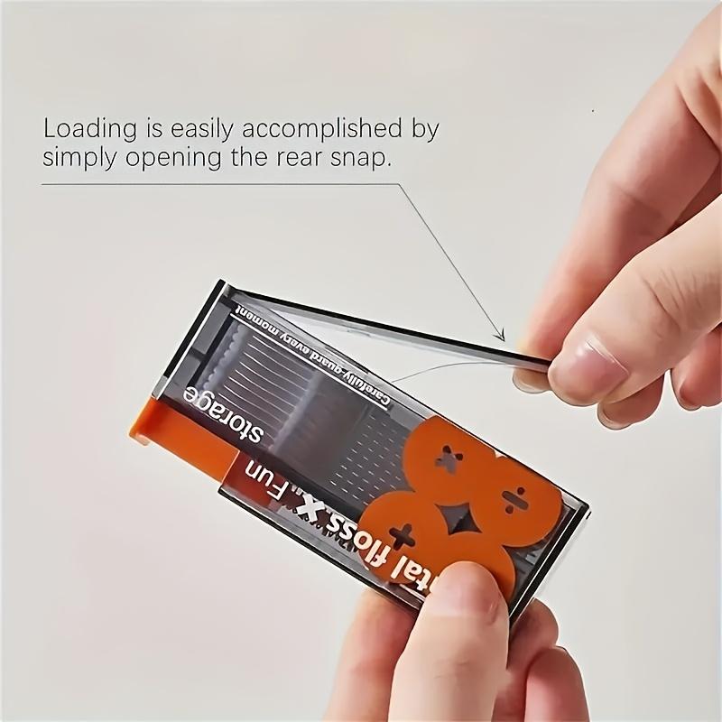 Портативный диспенсер для нити включает в себя 10 шт., автоматический выдвижной органайзер для нити для ухода за полостью рта, одноразовые палочки для нити