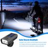 Solar Power Bicycle Light Waterproof Rechargeable Bicycle Headlight Solar Bicycle Light With Digital Display Batteried For Night