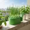 Stylish Hydroponic Pot with Scissors for Garlic and Scallion Regrowth Enhances Kitchen Decor