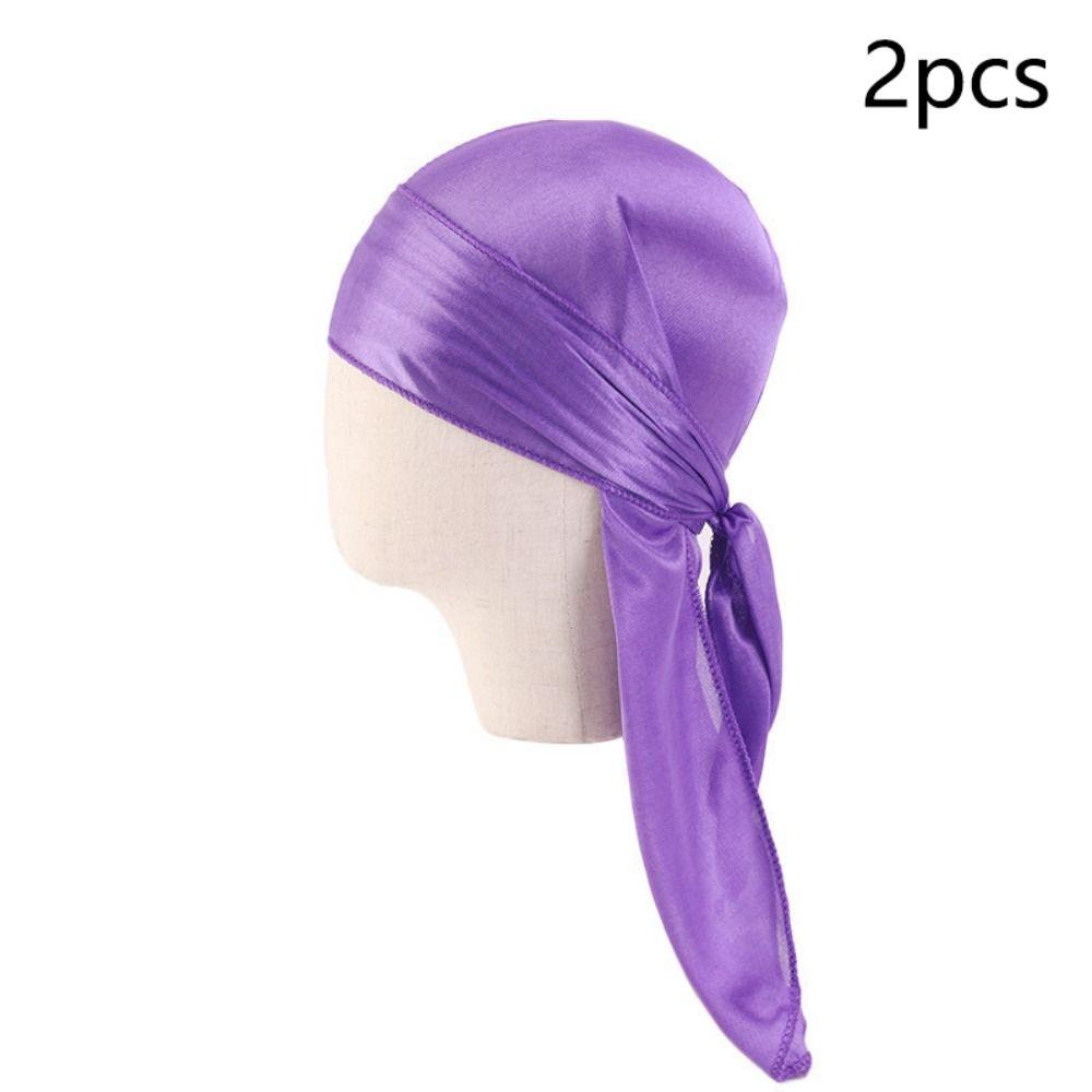 2шт Дураг Пиратская шляпа Имитация шелка Детский тюрбан Хиджаб Кепка Эластичная повязка на голову для мальчика