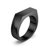 Jiayiqi Men's Ring Punk Rock Smooth 316L Stainless Steel Signet Ring For Men Hip Hop Party Jewelry Wholesale Male Wedding Anel