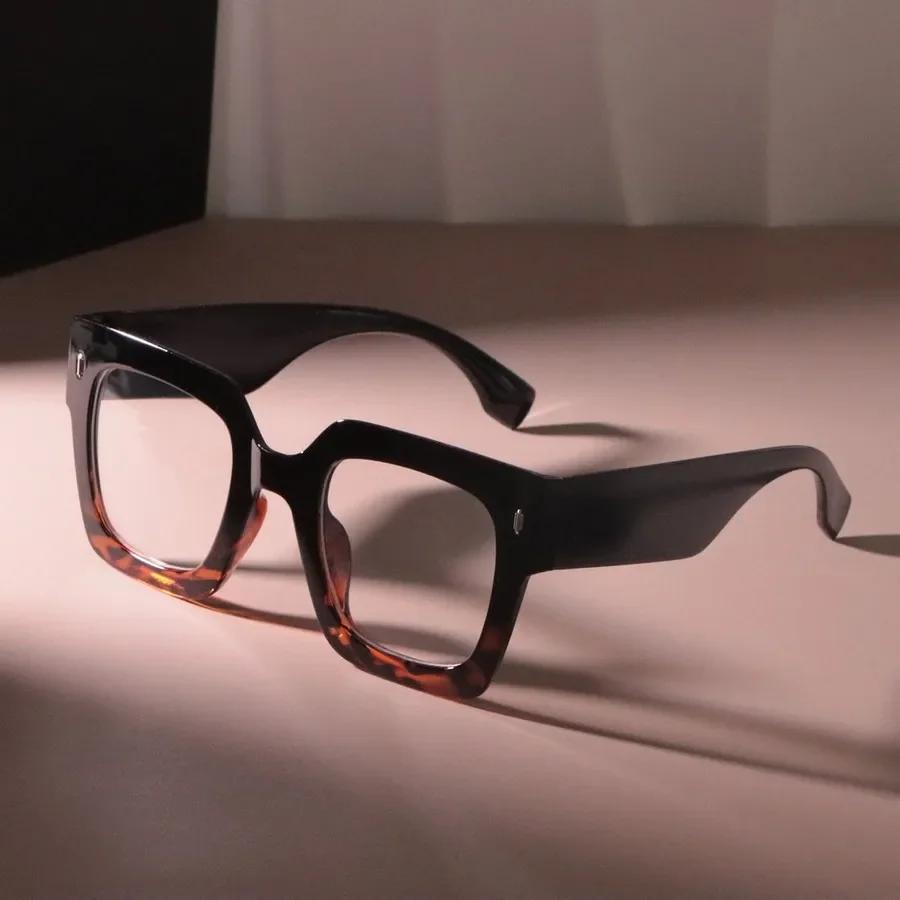 Роскошные квадратные оправы для очков Женские Мужские Минималистичные Прозрачные Очки Крутые Очки с прозрачными линзами Oculos