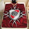1PC Club Atlético River Plate Patterned Flannel Blanket Suitable For All Seasons for Home Decor Warmth and Comfort Gifts Holiday Present