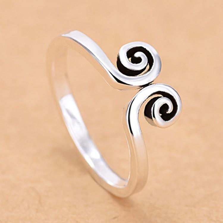 Женский тренд Персонализированное Открытое Живое Модное Ювелирное Кольцо Винтажные Кольца с Буквами