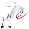 Rear Mudguard Fender Guard + Bracket + Hook For Xiaomi M365 Electric Scooter