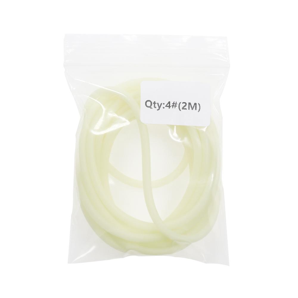 Светящаяся трубка для рыбалки Bimoo, белая трубка из мягкой резины с защитой от намотки, светящаяся трубка для ночной рыбалки