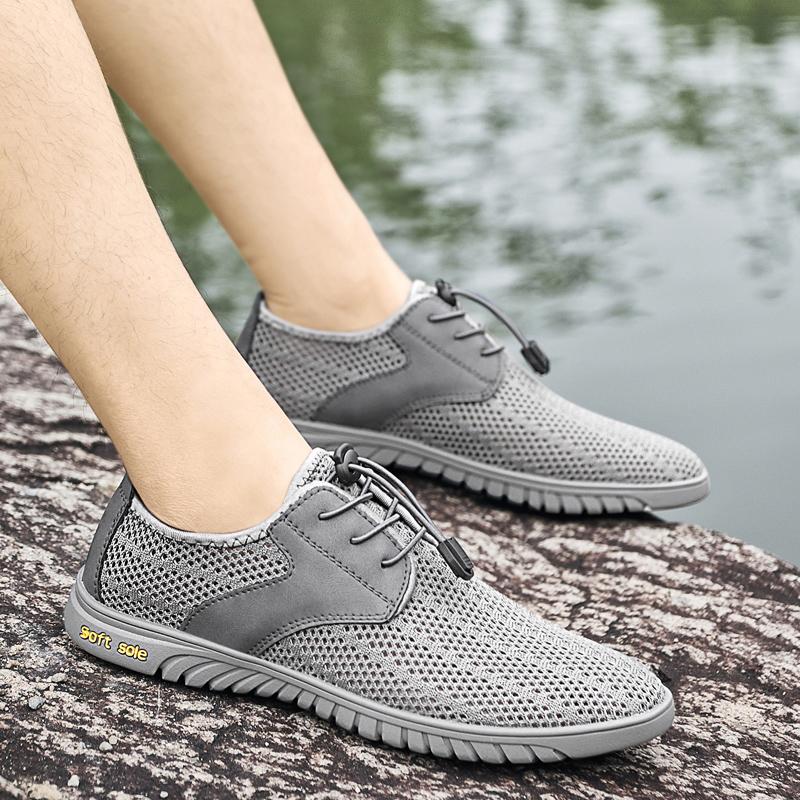 Модные летние уличные дорожные кроссовки для бега, мужские сетчатые спортивные кроссовки, модные альпинистские дышащие легкие противоскользящие кроссовки