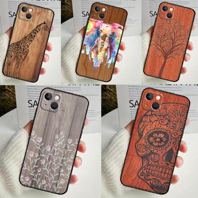 Чехол для телефона с принтом из натурального бамбука и дерева для iPhone 16 15 14 12 11 13 Pro Max 7 8 Plus X XR XS Max 13 12 Mini