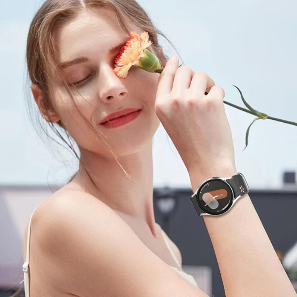 Engraved Silicone Strap For Samsung Galaxy Watch 7 FE/6 4 Classic/5 Pro 45 No Gaps Sport Bracelet Galaxy Watch 7 Band 44mm 40mm