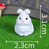 1PC Mini Simulation Rabbit Figurine Bunny Car Desktop Ornament Micro Landscape Decoration Dollhouse Miniature Toy