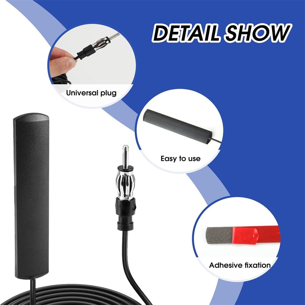 1 шт. Автомобильная антенна, автомобильное крепление на клейкой основе, скрытая антенна, автомобильная стерео FM AM радиоантенна для, 3 метра