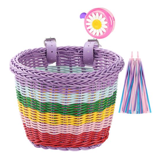 Передняя корзина для велосипеда с регулируемым ремнем, большой вместимостью, прочный несущий велосипедный руль