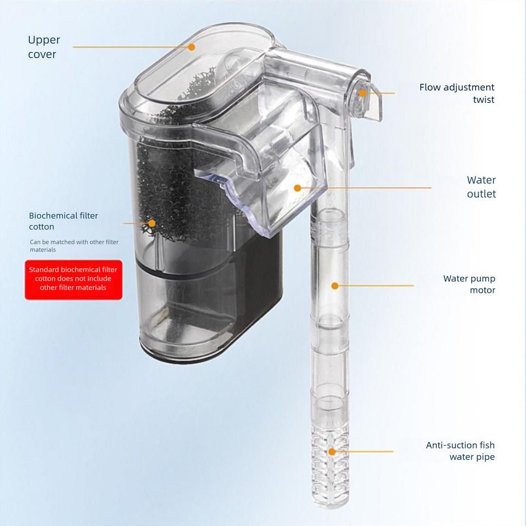 Настенный Чистый Водяной Насос USB Интерфейс Питания Подвесной Фильтр Новый Фильтр для Аквариума Аквариум