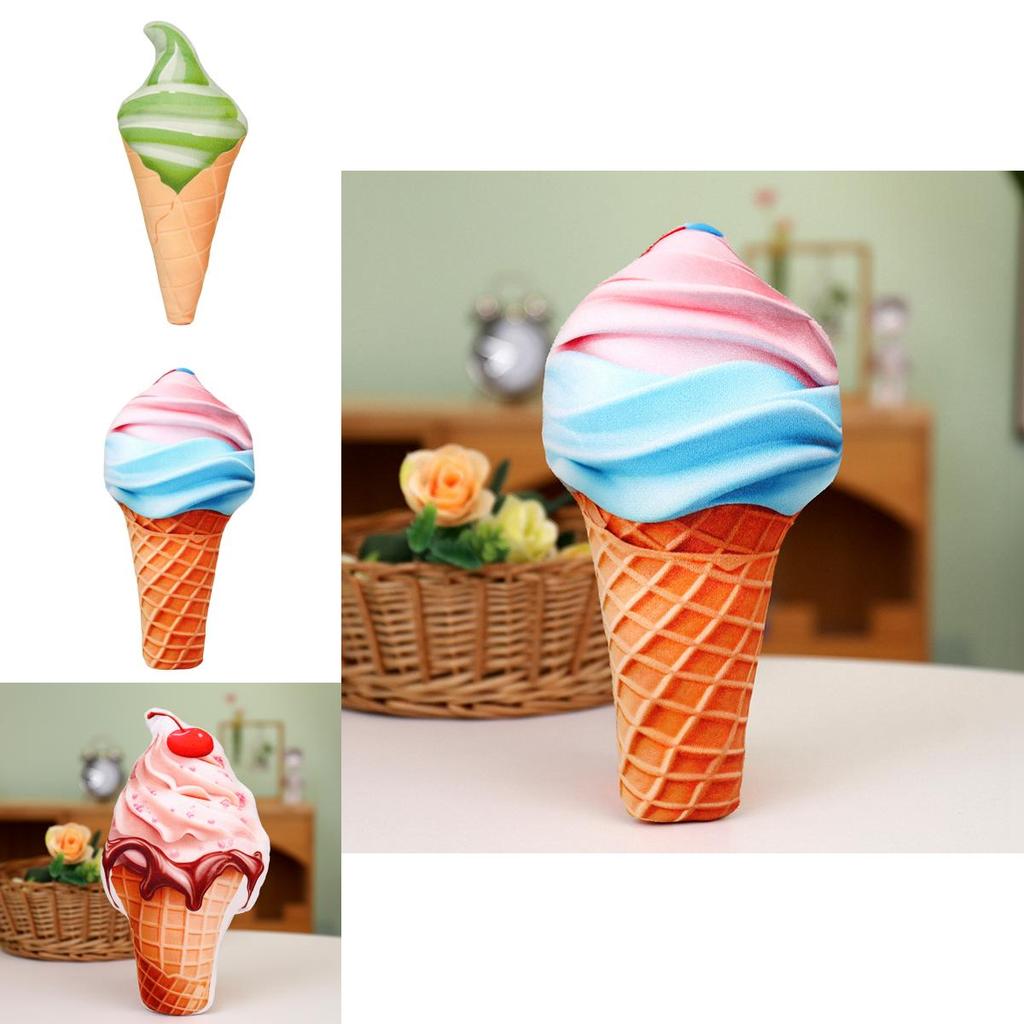 Sweet Treats Ice Cream Cushion Soft And Squishy Customizable Image Print Ideal Prop Or Gift