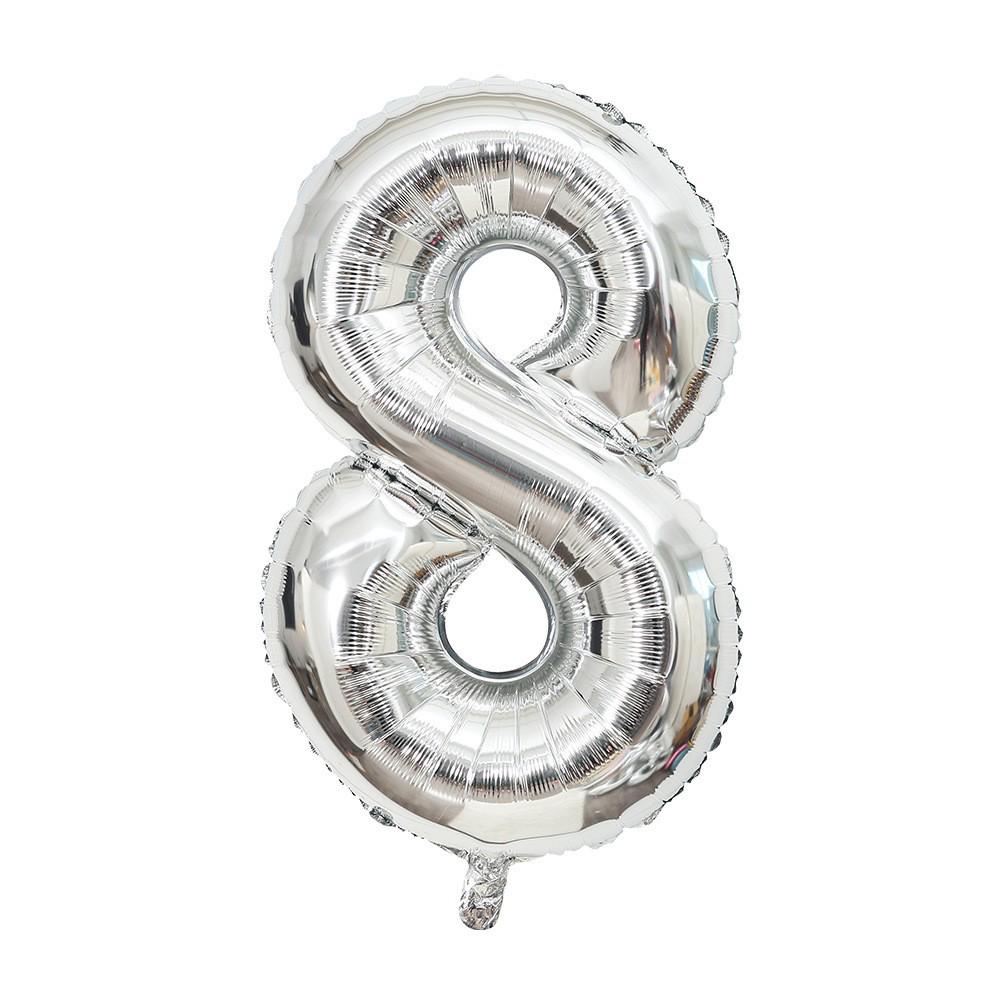 32-Inch US Number Birthday Party Balloons - Individual Aluminum Film