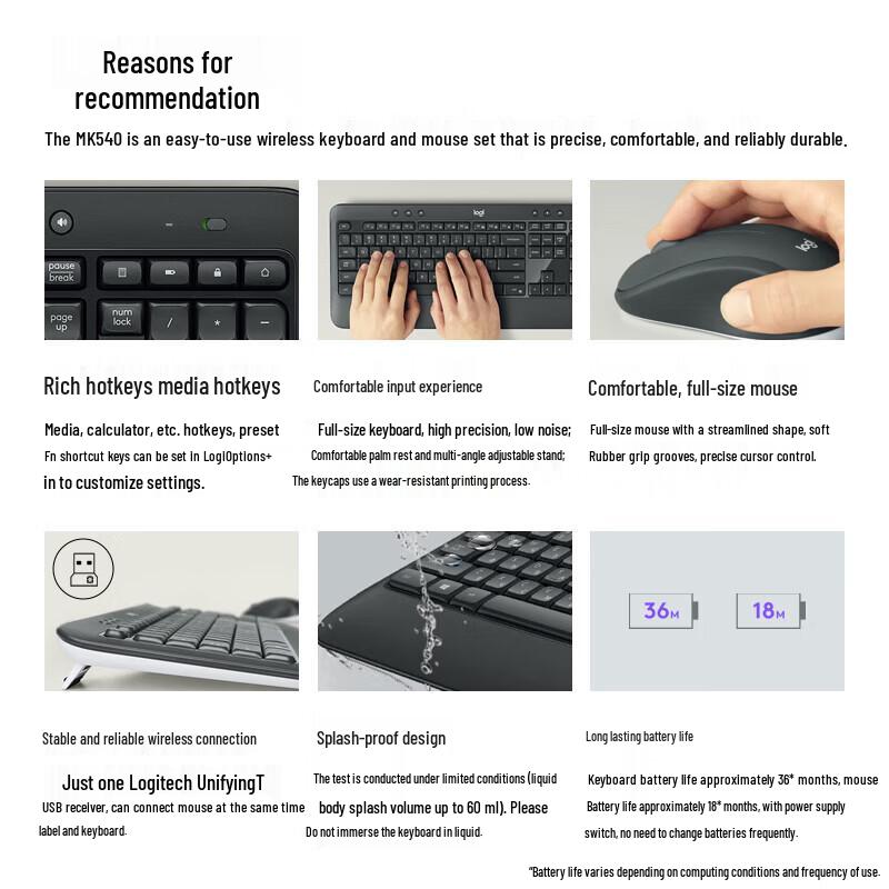 Logitech Беспроводной комплект клавиатуры и мыши MK540