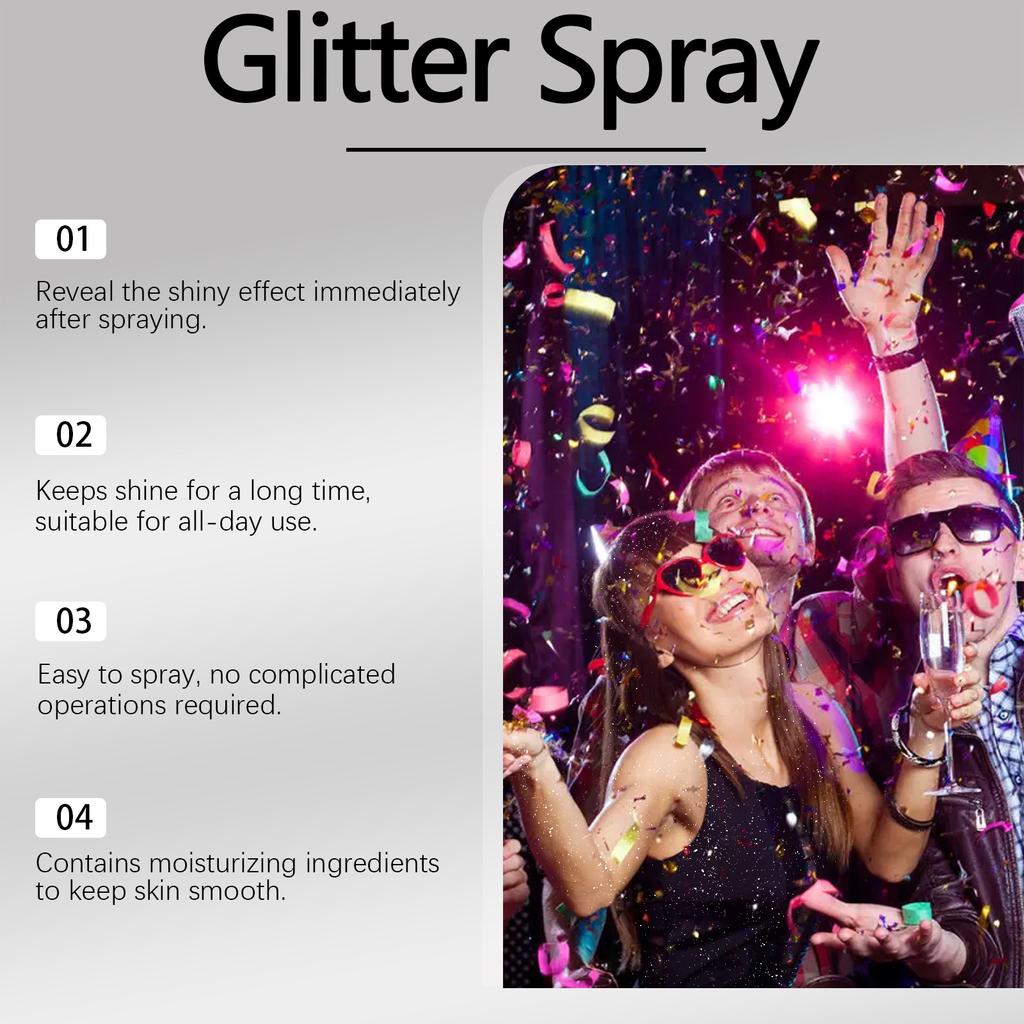 Shiny Glitter Spray Hair Body Highlight Shimmer Prom Festival Carnival Glitter Spray
