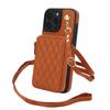 Кошелек-чехол через плечо для iPhone 16/15/14 Pro Max Plus, Сумка-кошелек на молнии с RFID-блокировкой, Чехол-книжка с подставкой