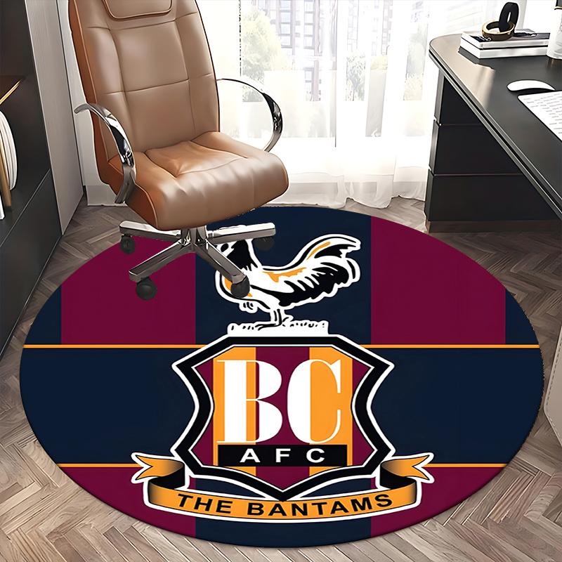 BC AFC,The Bantams Crest Chair mat Round Rug Office carpet, Non slip, Suitable for Living Rooms, Bedrooms decor.1205005a