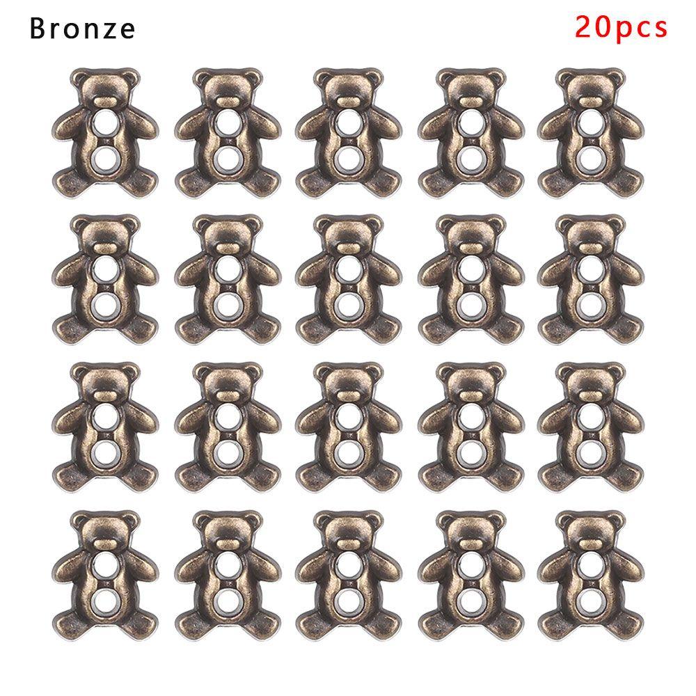 Craft Bear Pattern Decoration DIY Doll Clothes Mini Buttons Clothing Sewing Buckle Metal Buckles