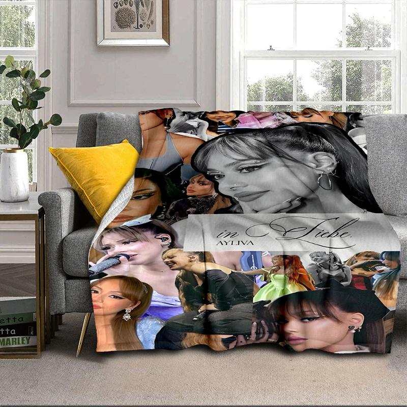 music pop Ayliva Fashion Blanket Flannel Blanket for bed, sofa, Camping, Hiking, Picnic Essentials, gift for family Fan gifts