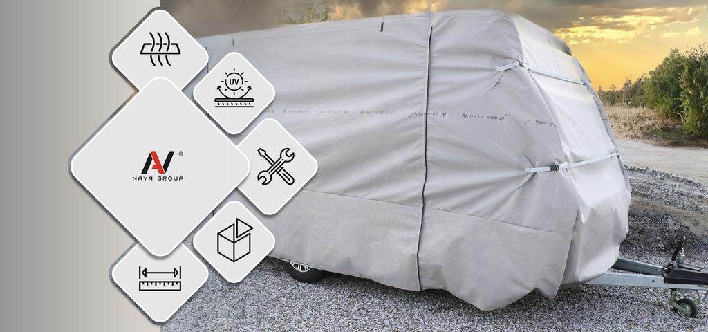 Cover for caravan 440-470 English 4-layer tarpaulin camping