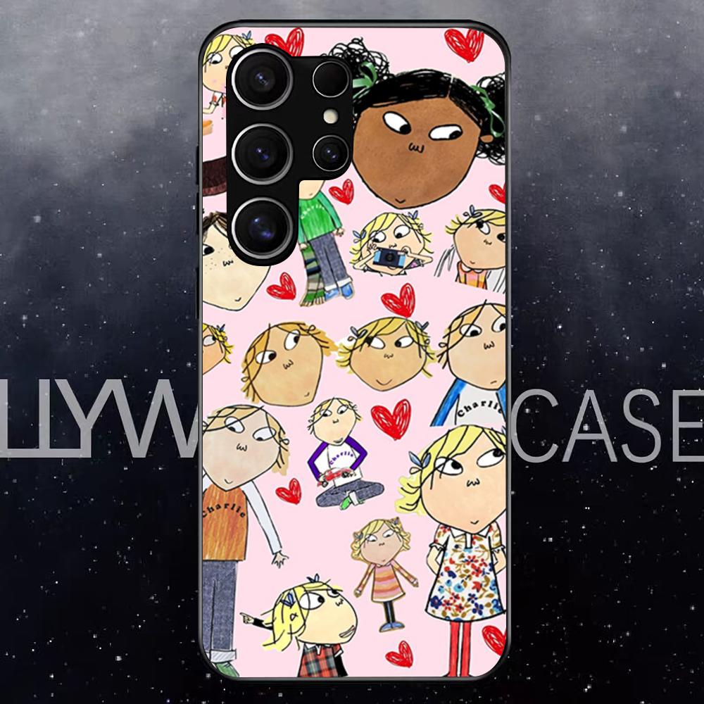 CHARLIE AND L-LOLA-A Phone Case For Samsung S25 Edge Ultra S23 S22 S21 S20 Ultra Plus S24 Fe A54 A53 A25 Glass Cover