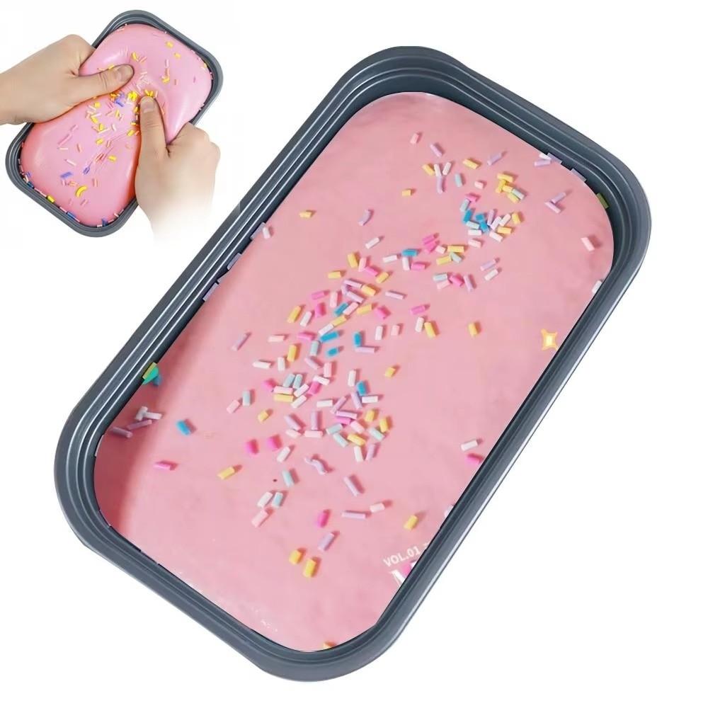 Slow Rising Sticky Box Cake Squishy Toy Super Soft Sensory Fidget Toy Cake Squeeze Toy Hand Relax