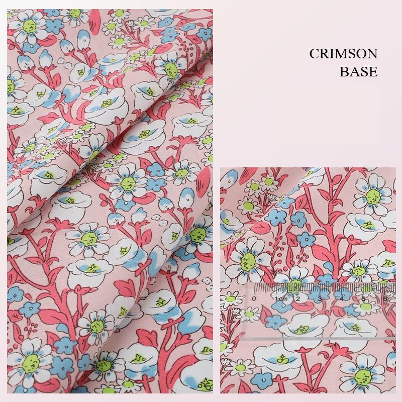 Ткань с цветочным принтом Высококачественная хлопковая ткань Дышащая Мягкая для одежды Шитья Платья Постельное белье Простыни Шторы Материал
