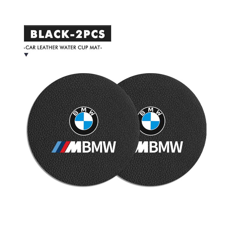 2PCS Suede Car Coaster Water Cup Slot Non-Slip Pad For BMW Performance X1 X3 X5 E39 E46 E90 F20 E60 F30 M3 M5