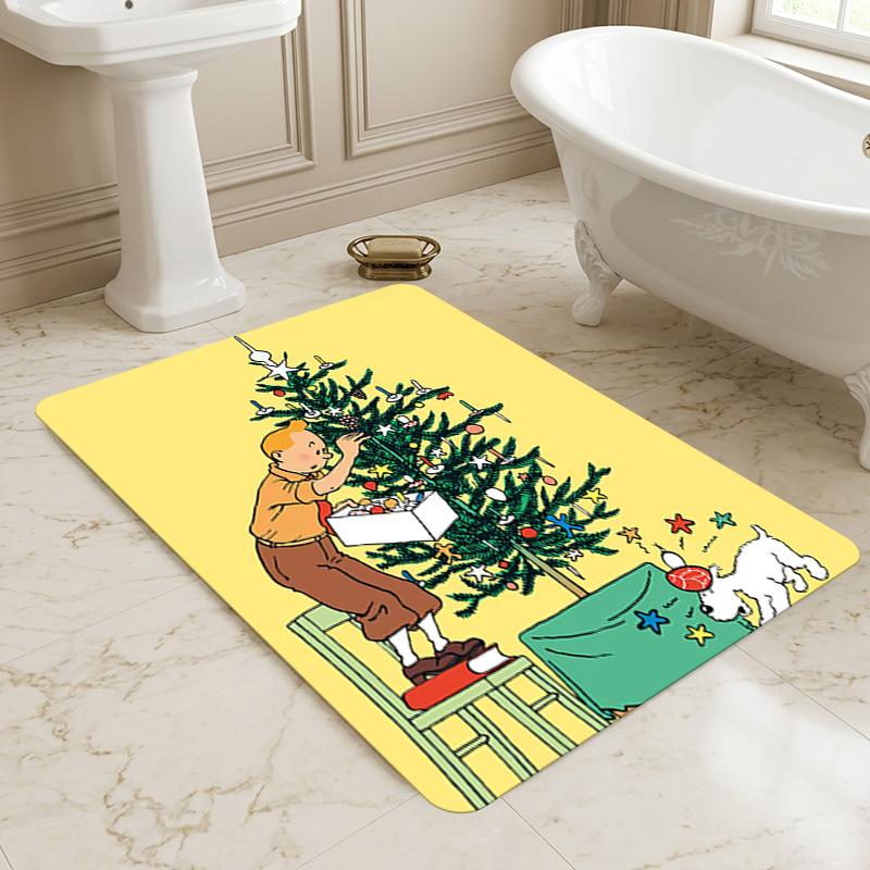 Christmas Decorations Living Room Nonslip Area Rug Soft Carpet For Bedroom Game Playroom Sofa Office Home Decor Doormat Christmas Gift C926872