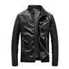 Men's Jacket Casual Leather Jacket Trendy Jacket Korean Version Stand-up Collar Pu Leather Jacket