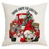 Home Decor Gnomes With Christmas Trees And Gifts Decor Pattern Cushion Cover Suitable For Sofa Bedroom Car Pillow Cover