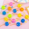 10/40Pcs Pull Strip Spinning Top Toy Kids Colorful Plastic Gyroscope Portable Mini Spinner