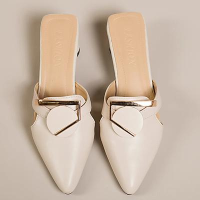 Женские туфли-мюли на высоком каблуке с острым носком, элегантные туфли-лодочки, женские сандалии 2025 лето, для платья, для ходьбы, женские zapatos