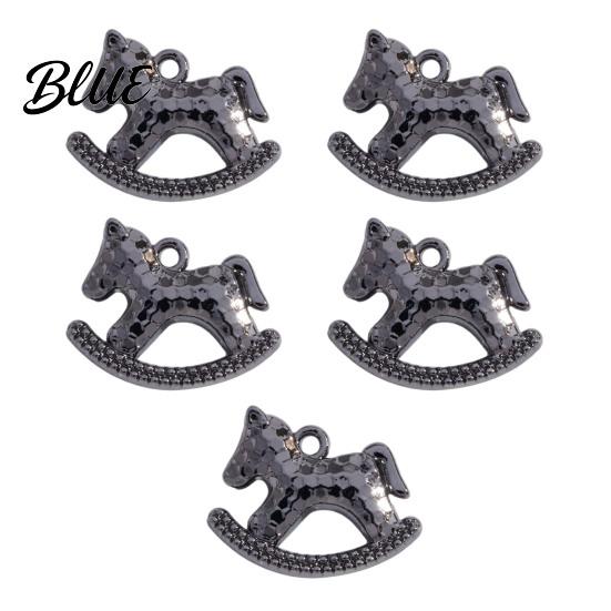 Horse Jewelry Charm 5Pcs Zinc Alloy Metal Electroplating Decoration Accessories