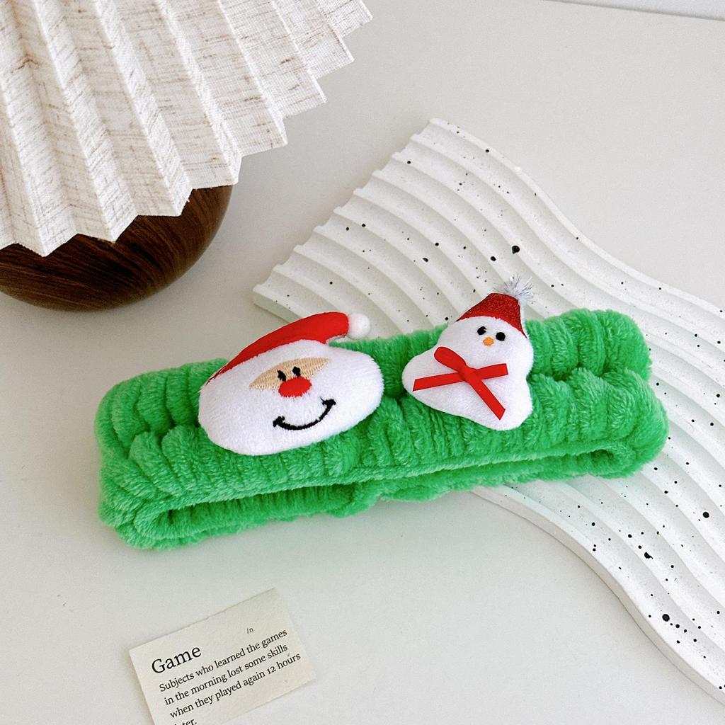 Рождественская плюшевая повязка на голову для макияжа для женщин