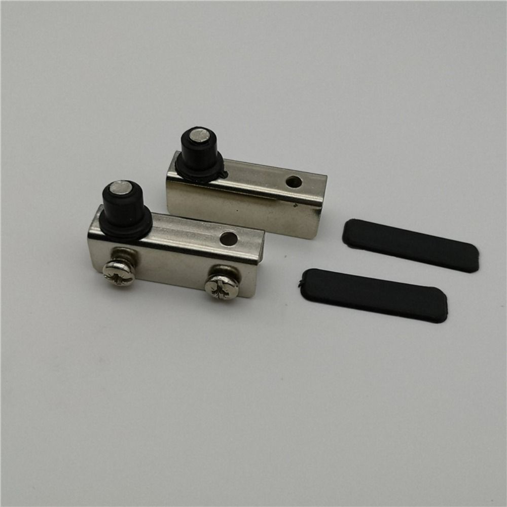4 Pairs Silver Door Hinge Iron Pivot Hinge Heavy Duty Glass Clamp for Free-Swinging Glass Door