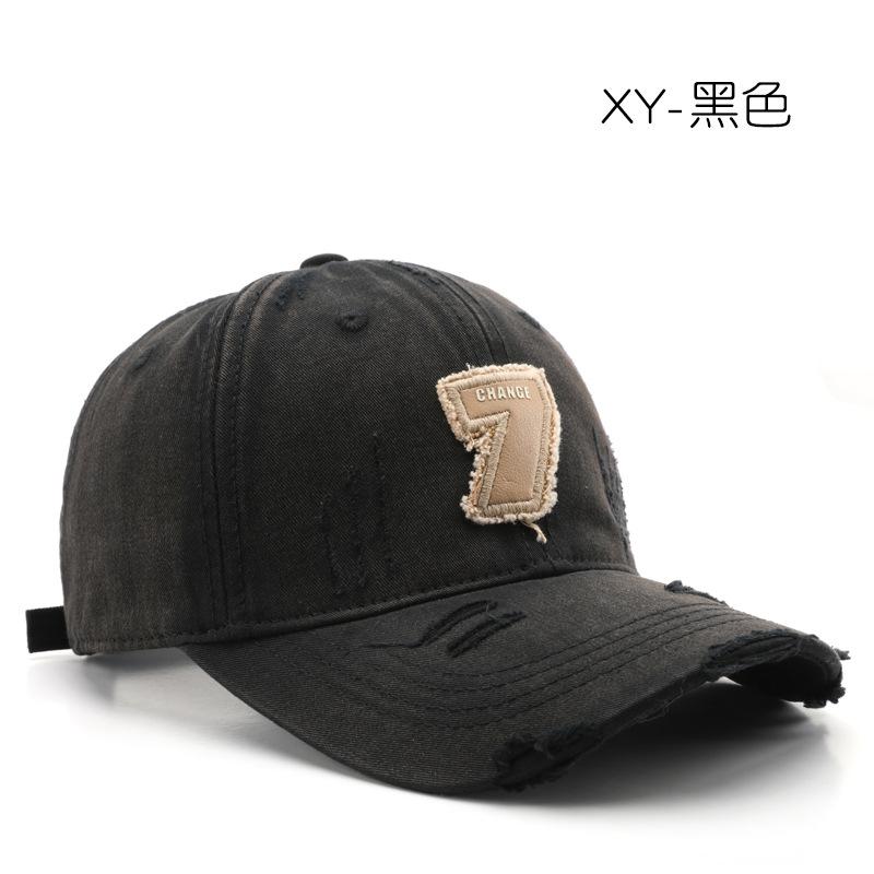 Hat Female Spring and Autumn Personality Fashion Old Ripped Baseball Cap Outdoor Sports Men's Travel Sunscreen Shade Cap
