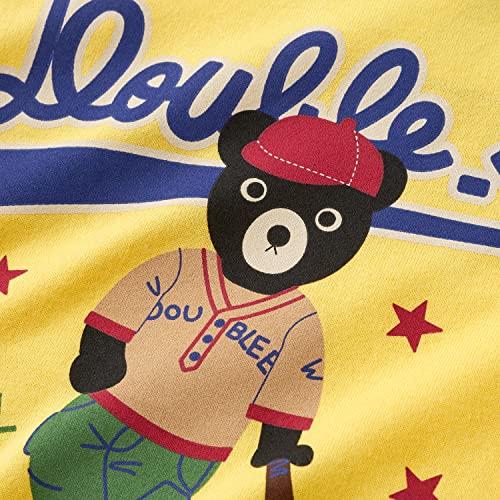 Футболка Miki House 62-5201-493 Double Bee, с коротким рукавом, сделано в Японии, для мальчиков и девочек, для младенцев, для детей, детская одежда, желтая, 6-12 месяцев