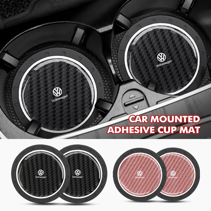 RUN1 Car Interior Supplies Water Coaster Sink Anti-slip Padding Mat For Volkswagen VW Polo Jetta Sagitar Magotan Passat B5 B6 B7 CC