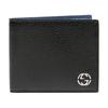 Interlocked Gg Bifold Wallet 6 Card Slot Black / Blue (Unisex) Wallets 610464 CAO2N 1040