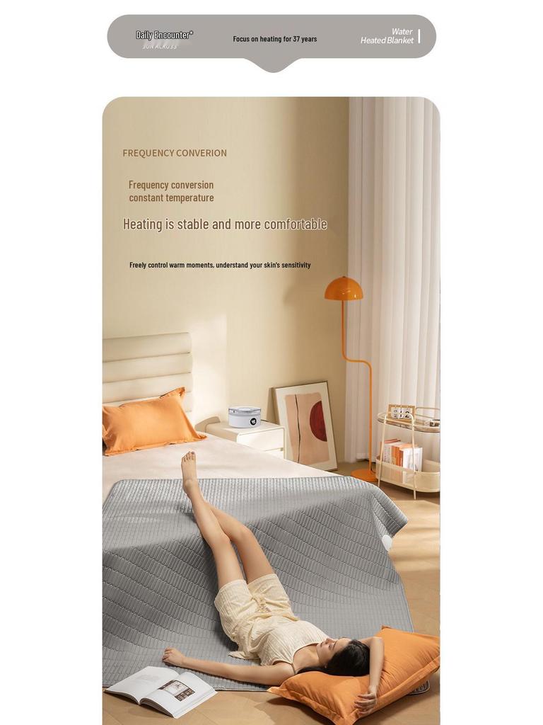 Hydronic Electric Blanket 2024: Heated, Dehumidifying, Mite-Removing, Washable for Single Beds