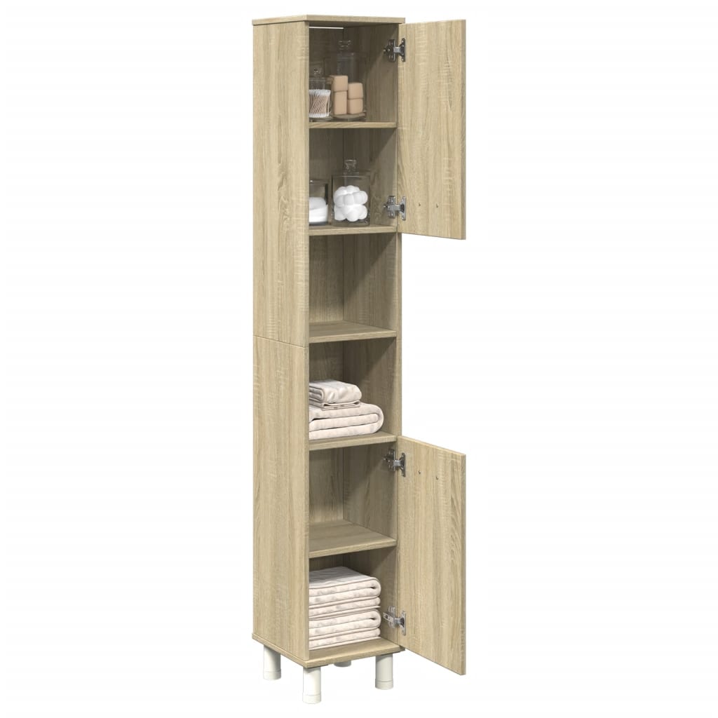 Bathroom Cabinet Sonoma Oak 12 x 11.8 x 70.5 in (30.5 x 30 x 179 cm) Particleboard
