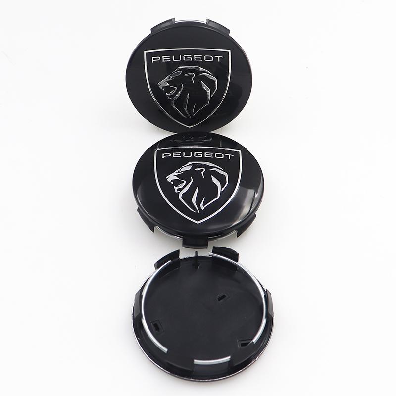 4pcs newest 3D 60mm Peugeot logo car emblem Wheel Center Hub Cap auto Rim refit dust-proof badge covers styling accessories