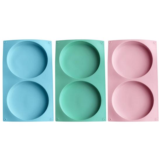 Baking Mold Heat-resistant Easily Demoulding Food Grade Pastry Tool Silica Gel 2 Gird Round Edge AVE