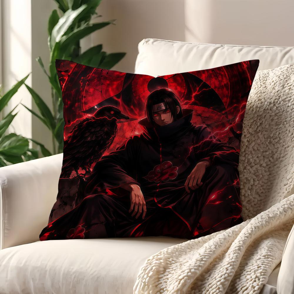 IItachi UUchiha Anime NNaruto cushion cover For Pillow Printing Sofa Decoration Home Car Room Coffee Office Nordic Simplicity