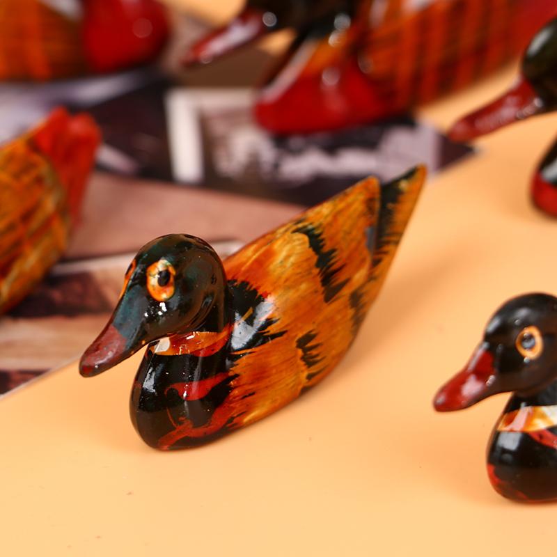 2Pcs Vintage Resin Pair Of Mandarin Ducks Chopstick Holder For Home Decor