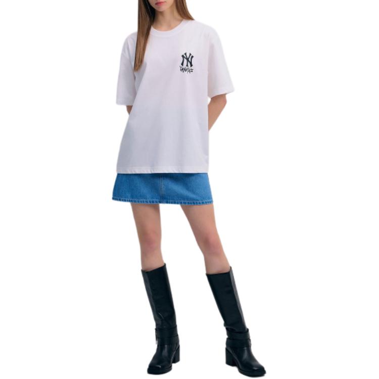 MLB SS24 Set-in Sleeve T-Shirt Unisex White 3ATSB1843-50WHS